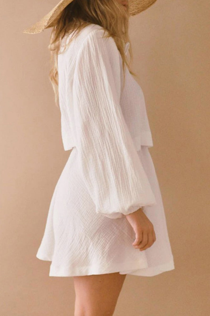 Modern Tie Cotton Linen Suit