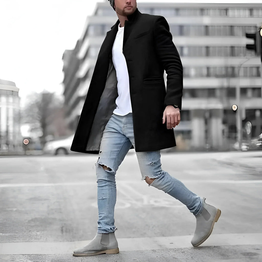 Breathable Wool Blend Coat
