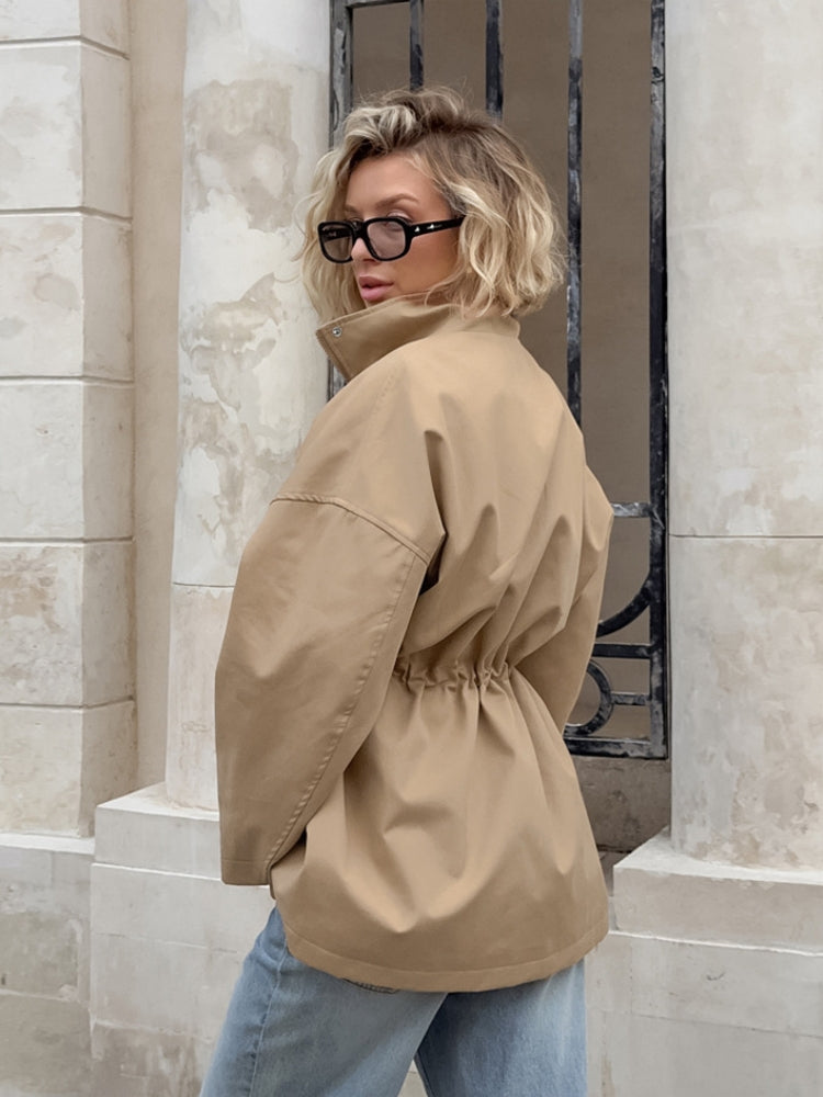 Mid-Length Jacket, Lightweight, with a Lapel Collar