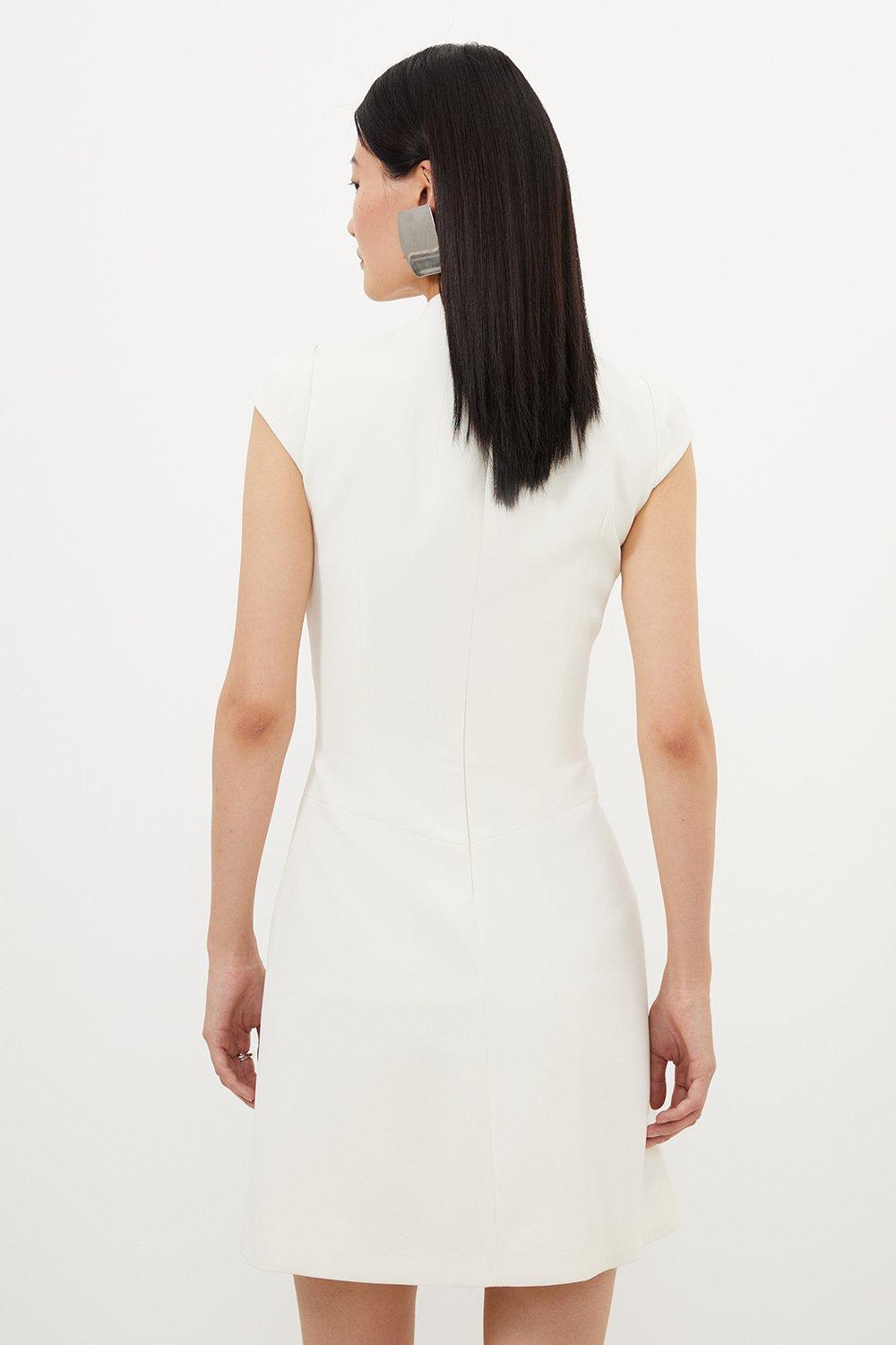 Yanke White Mini-Length Dress