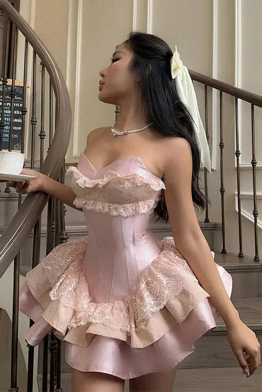 Princess Celebrity Party Mini-Length Dress