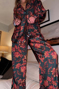 Flower Satin Pajama Set