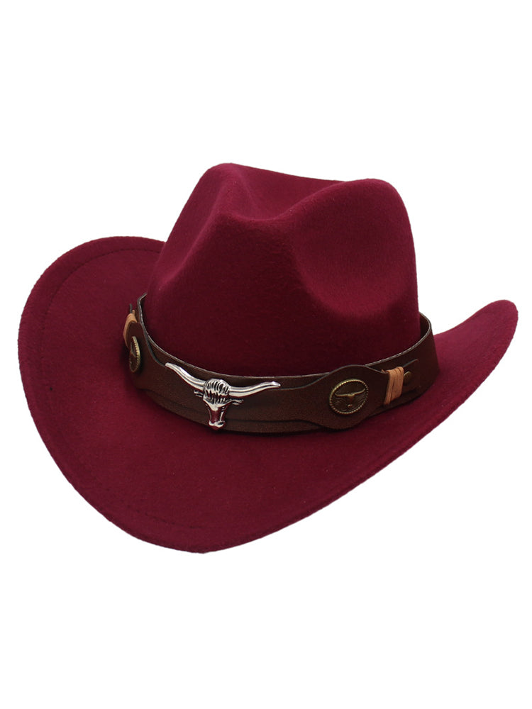 Modern Western Bull Head Deco Cowboy Cowgirl Hat