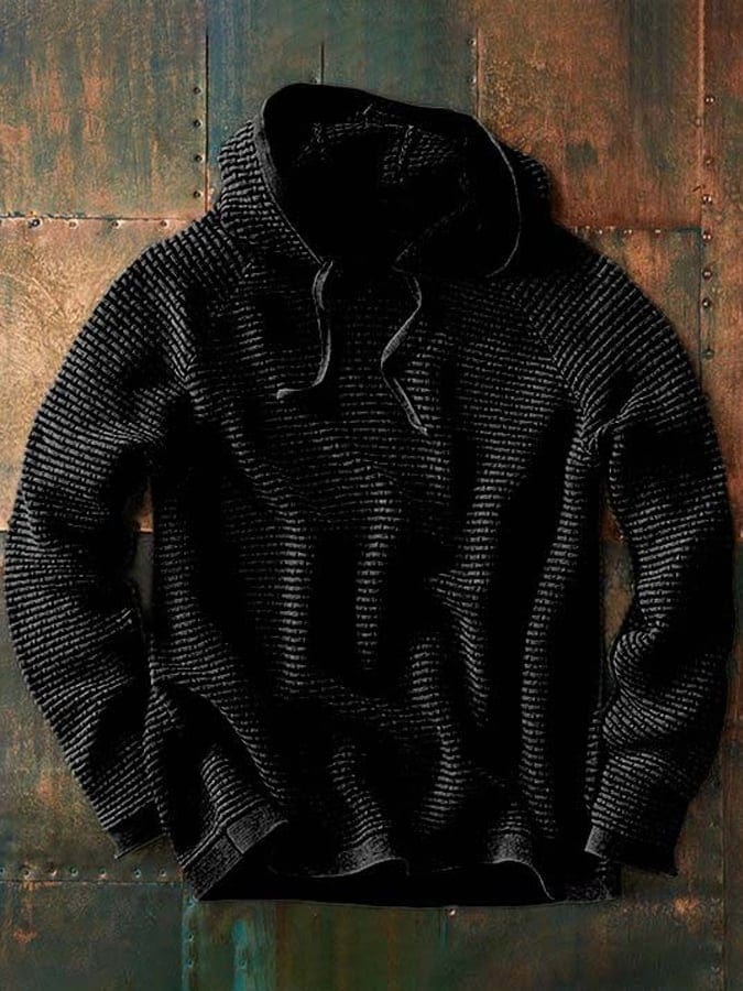 Denim Sweater with Hood