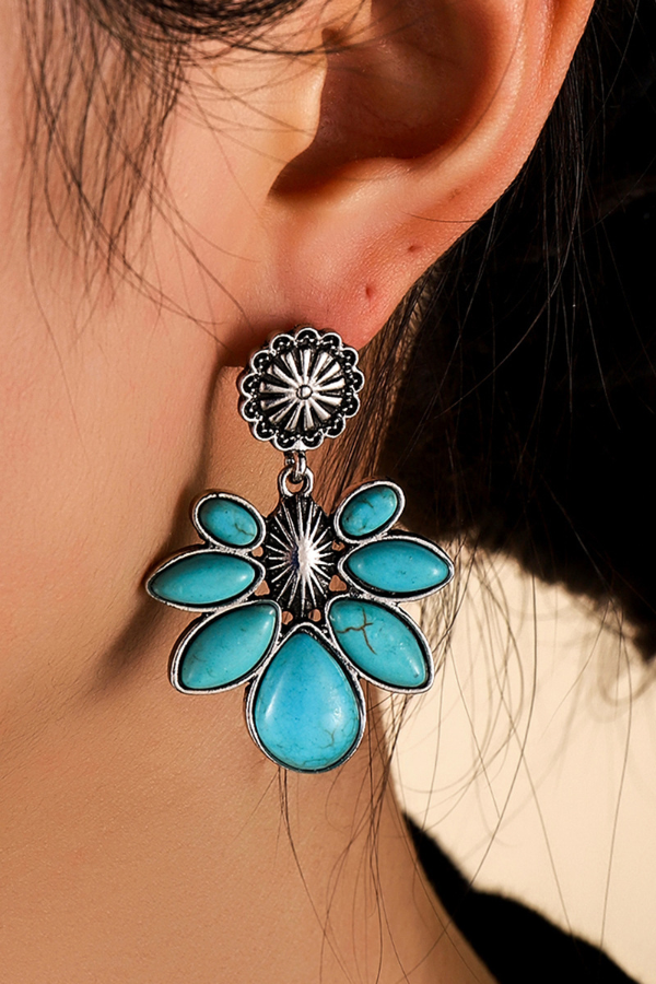 Women's Boho Flower Drop Earrings