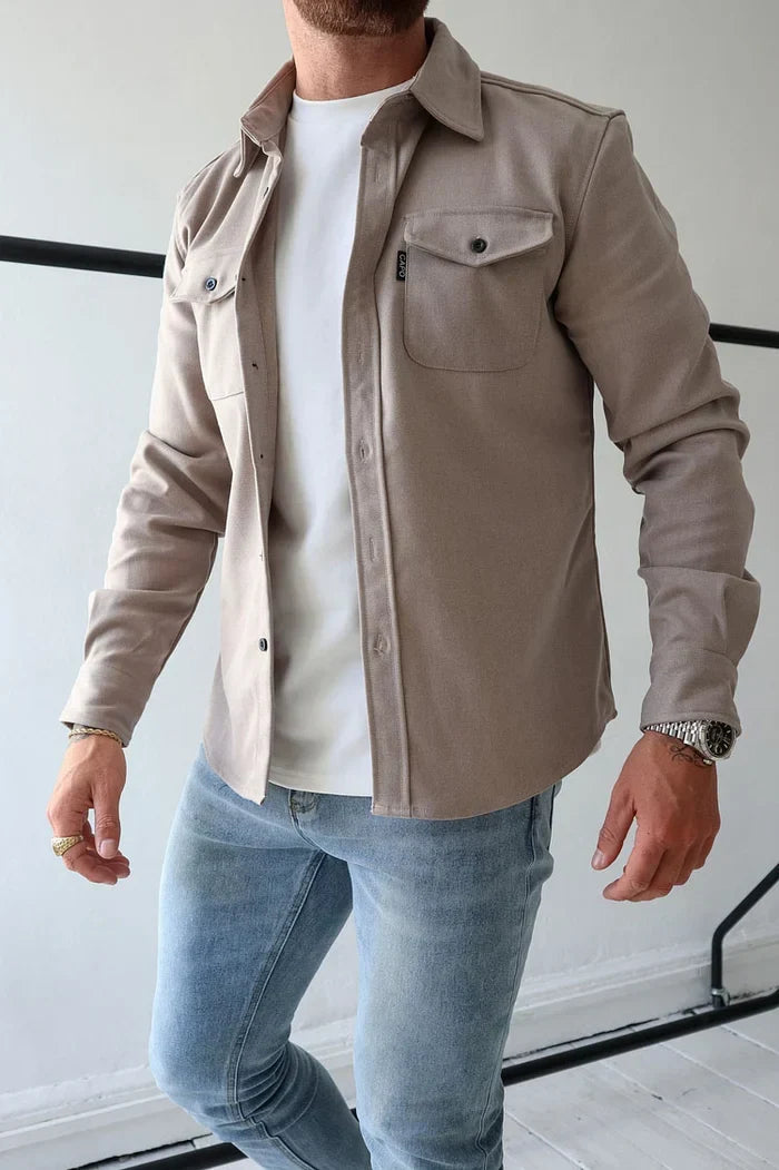 Shirt Jacket with Button Front