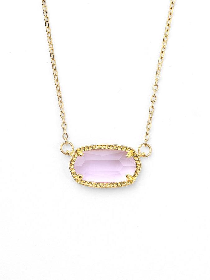 Statement Oval Birthstone Pendant Necklace