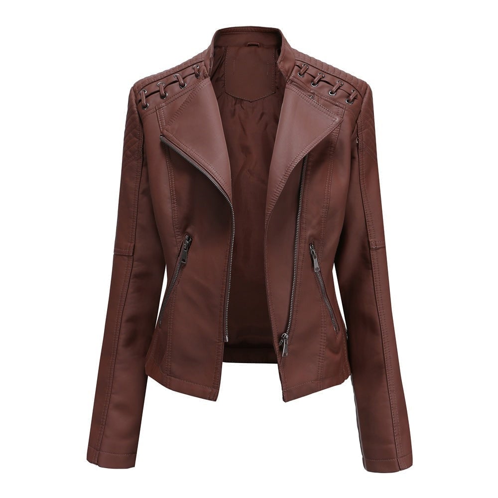 Leather Jacket in Washed Lambskin