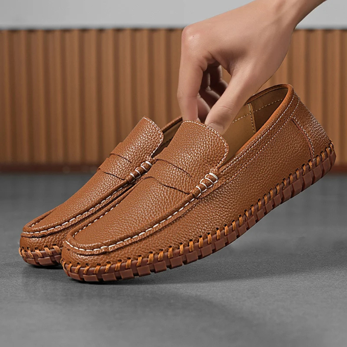 Full-Grain Leather Loafers with All-Day Comfort