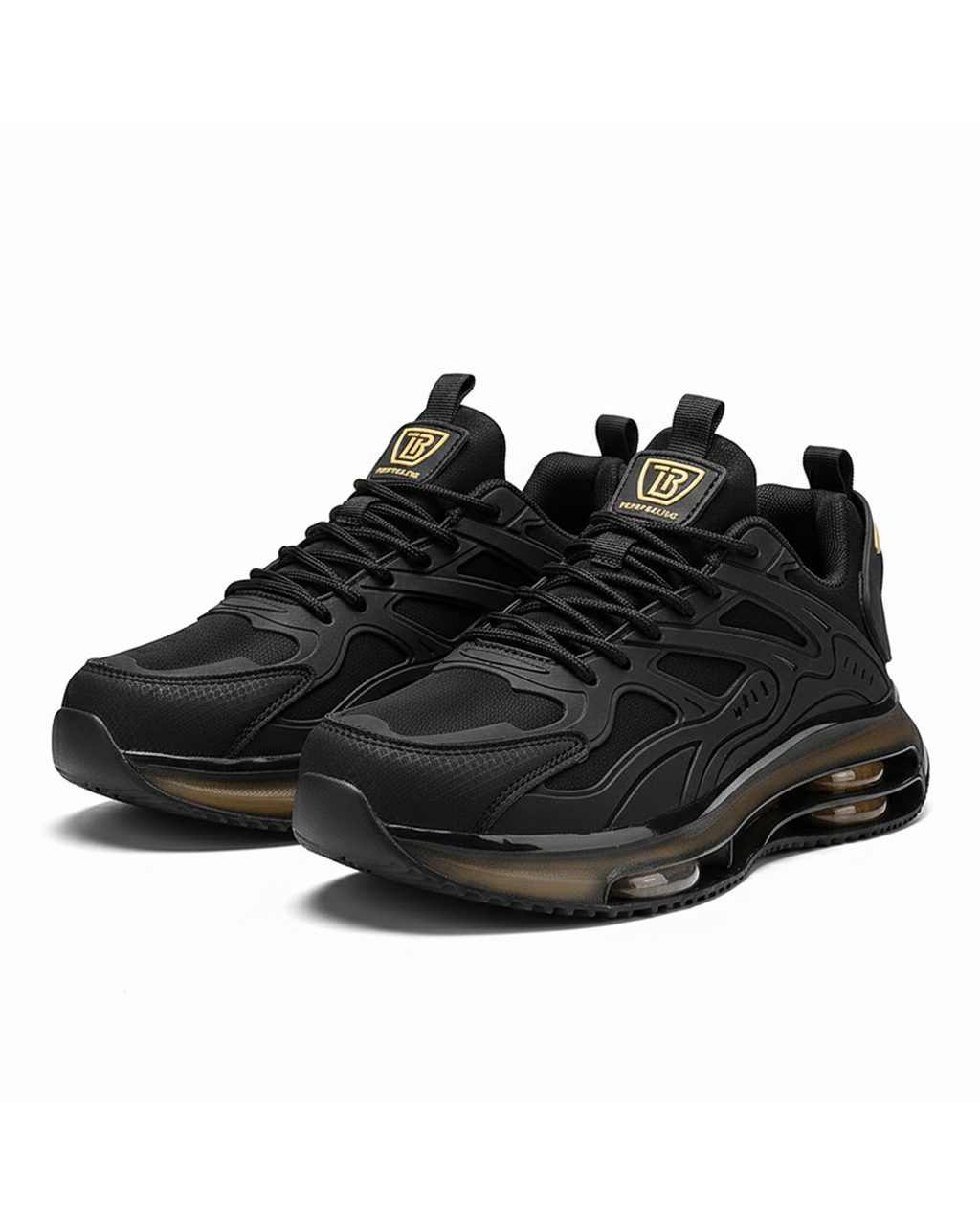 Performance Leather Sneakers with Air-Cushioned Heel