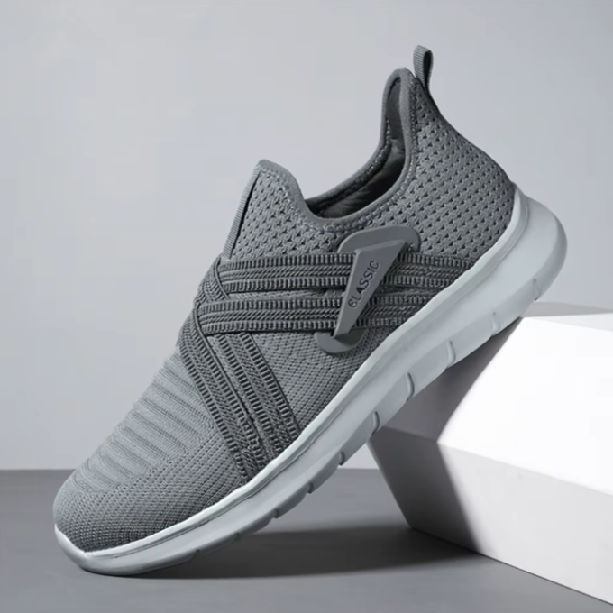 Knit Slip-On Shoes with Cushioned Sole
