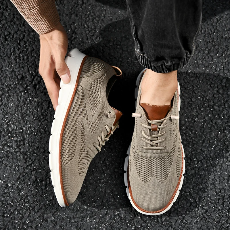 Mesh Knit Sneakers with Memory Foam Insole