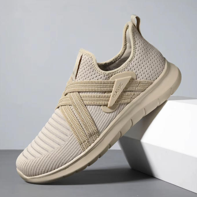 Knit Slip-On Shoes with Cushioned Sole