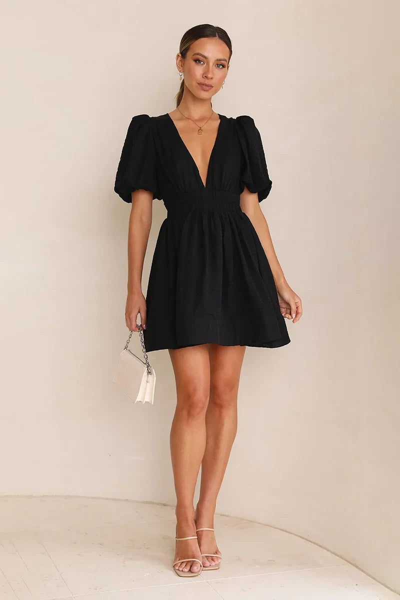 Erin Mini-Length Dress - Black