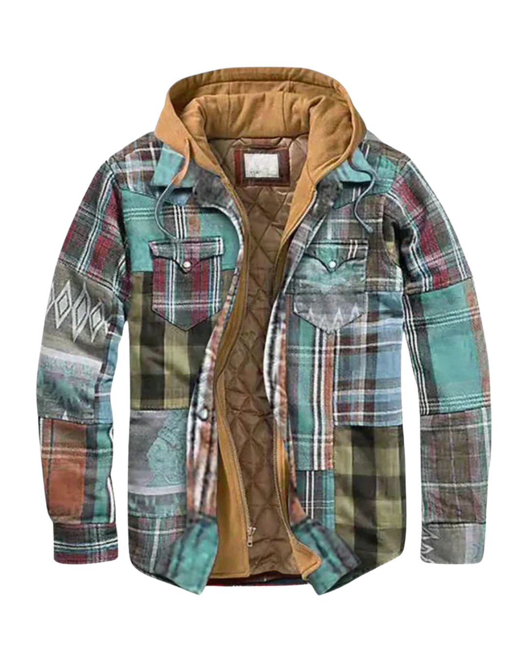 Denim Jacket with Plaid