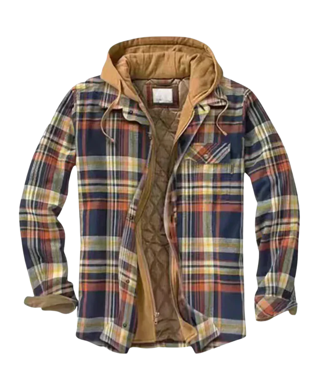 Denim Jacket with Plaid