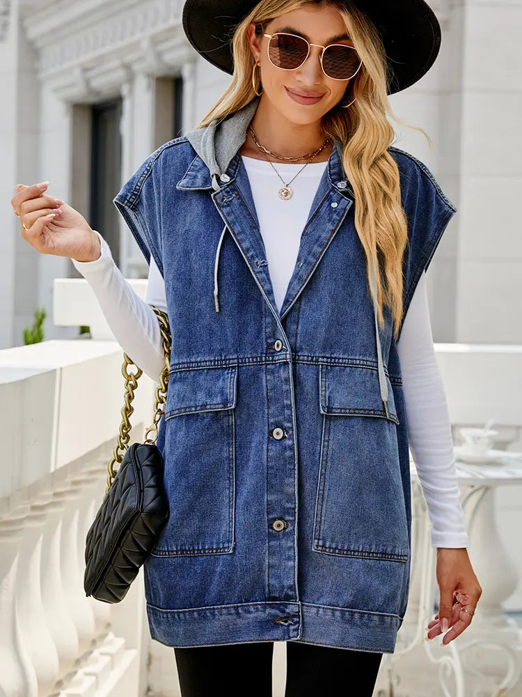 Cropped, Lightweight Denim Vest