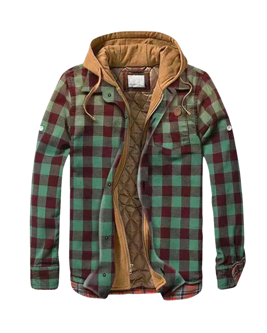 Denim Jacket with Plaid