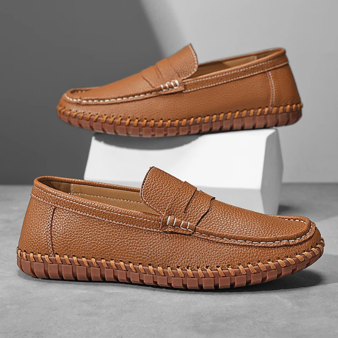 Full-Grain Leather Loafers with All-Day Comfort