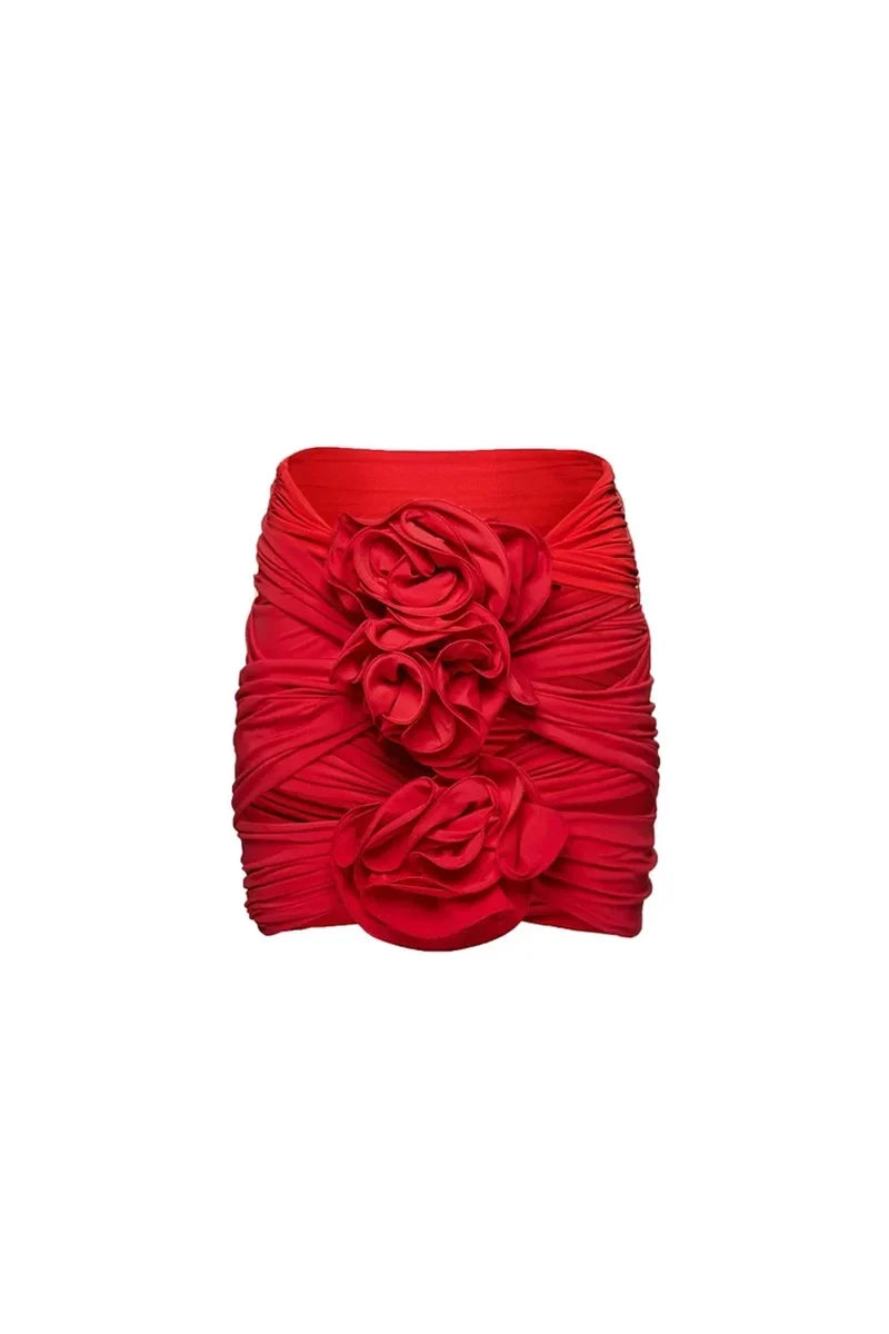 Flower Applique Swimwear Set