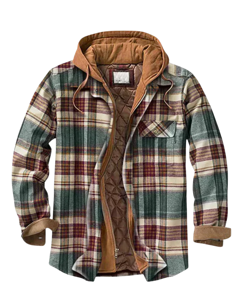 Denim Jacket with Plaid