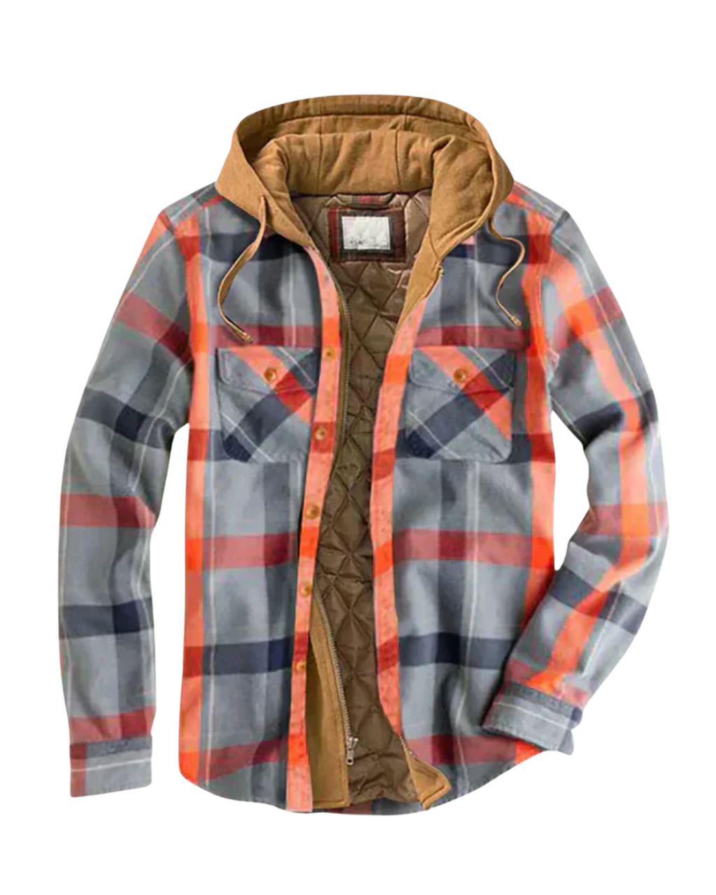 Denim Jacket with Plaid