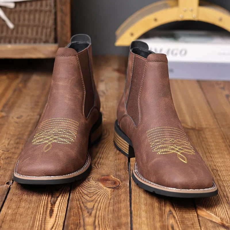 Chelsea Boots with Stacked Heel