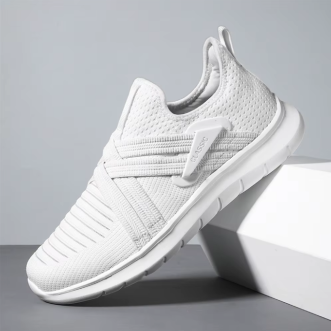 Knit Slip-On Shoes with Cushioned Sole