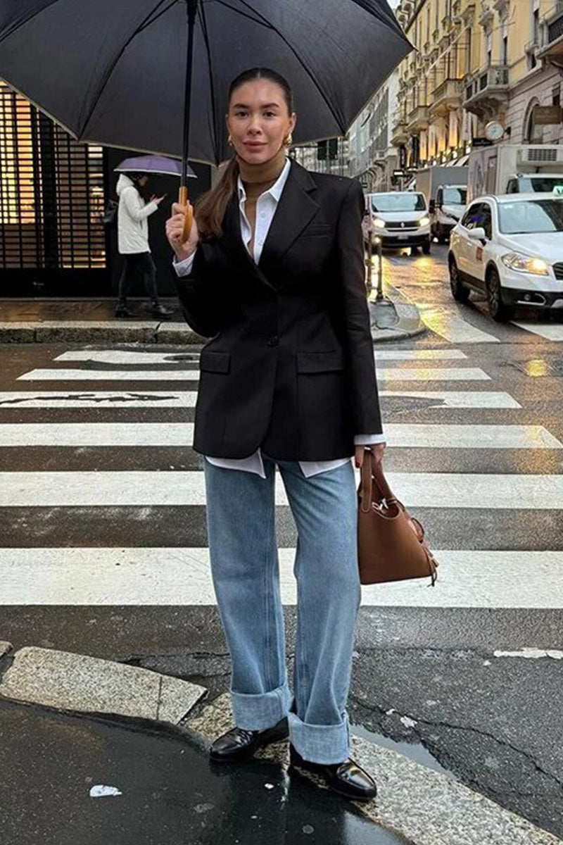 Modern V-Neck Cinched Spring Blazer
