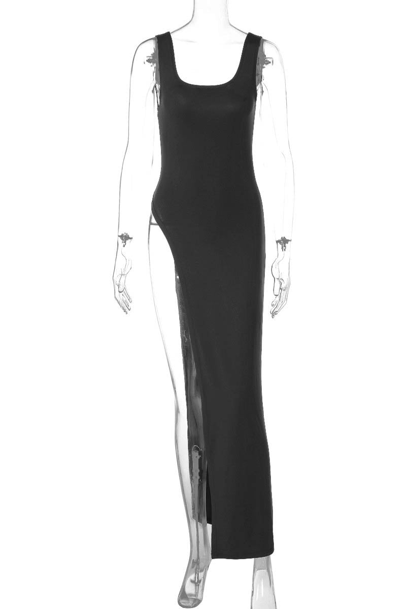 Urban Muse Slit Fitted Dress