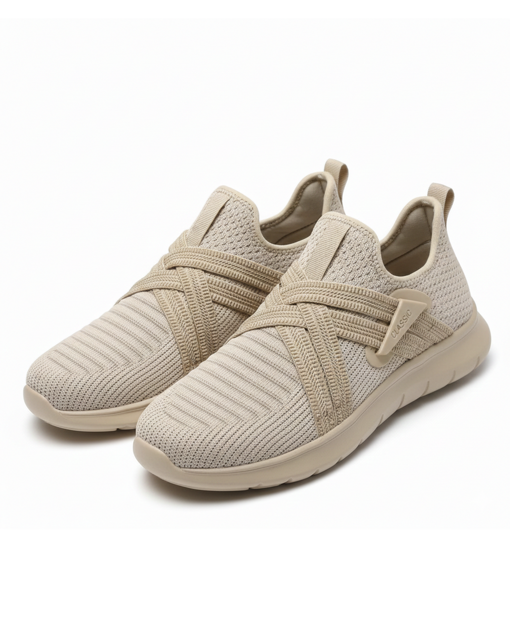 Knit Slip-On Shoes with Cushioned Sole