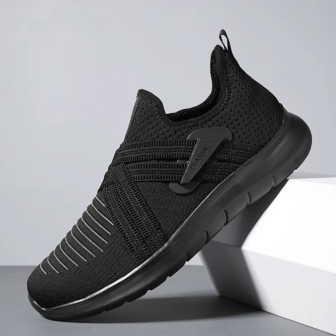 Knit Slip-On Shoes with Cushioned Sole