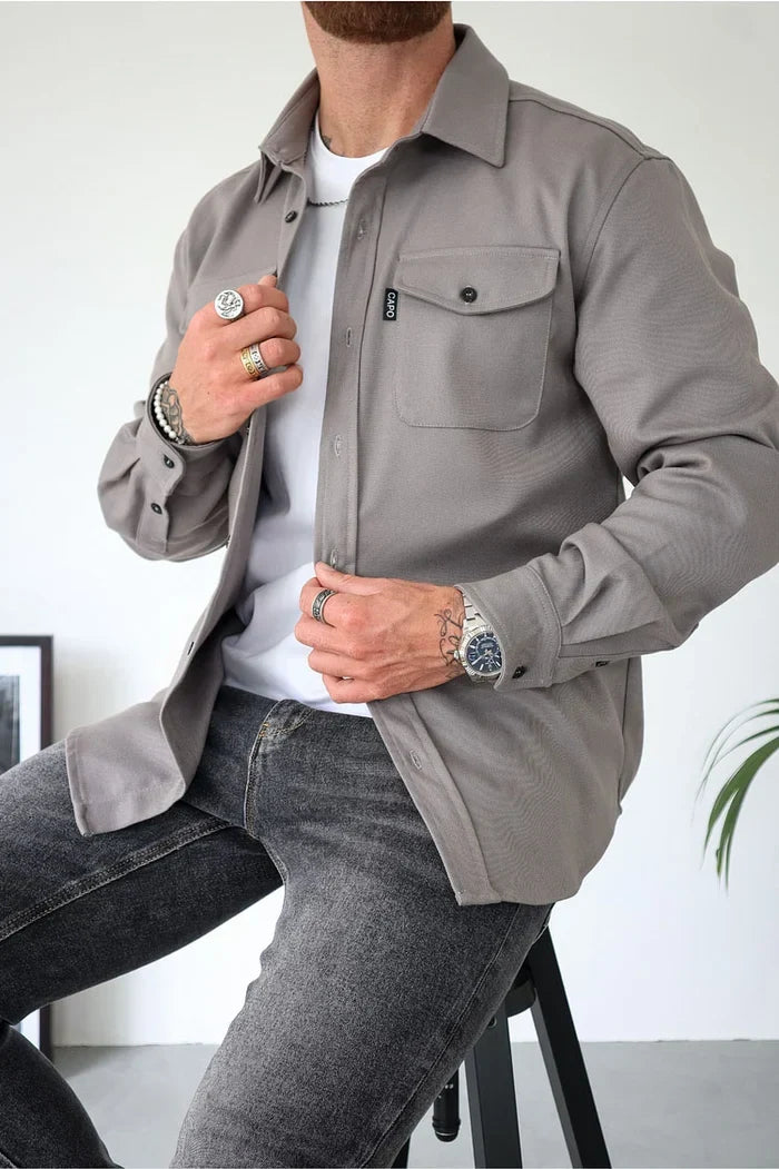 Shirt Jacket with Button Front