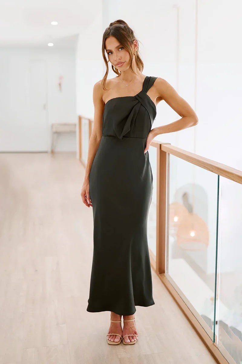 Greta Maxi-Length Dress - Black