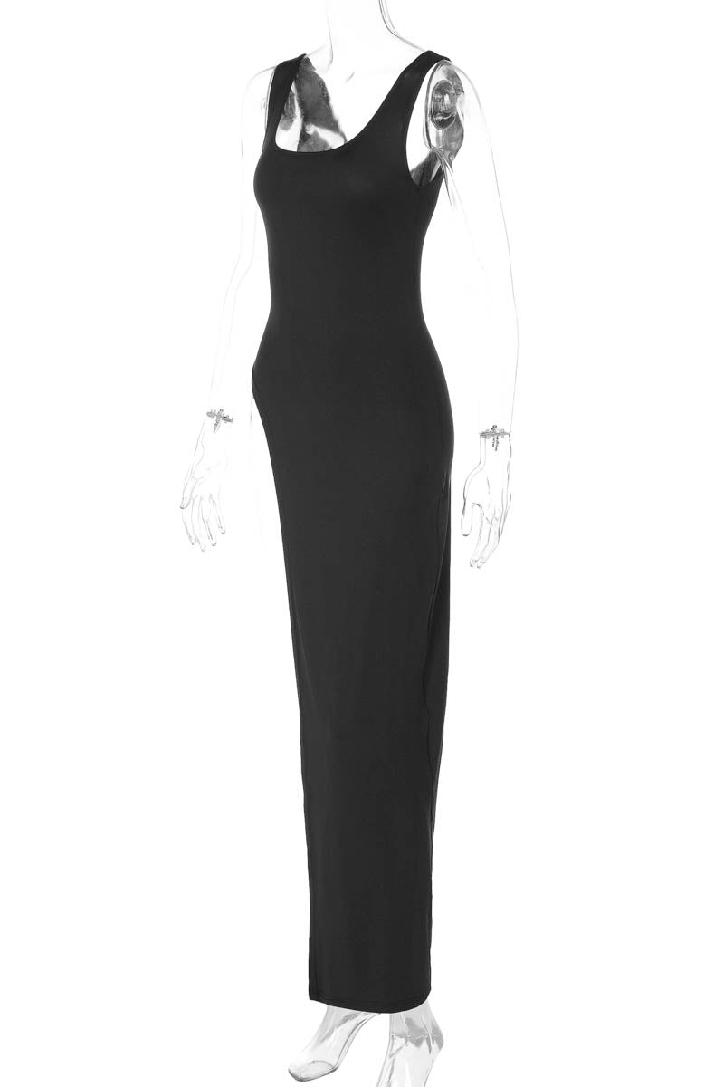 Urban Muse Slit Fitted Dress