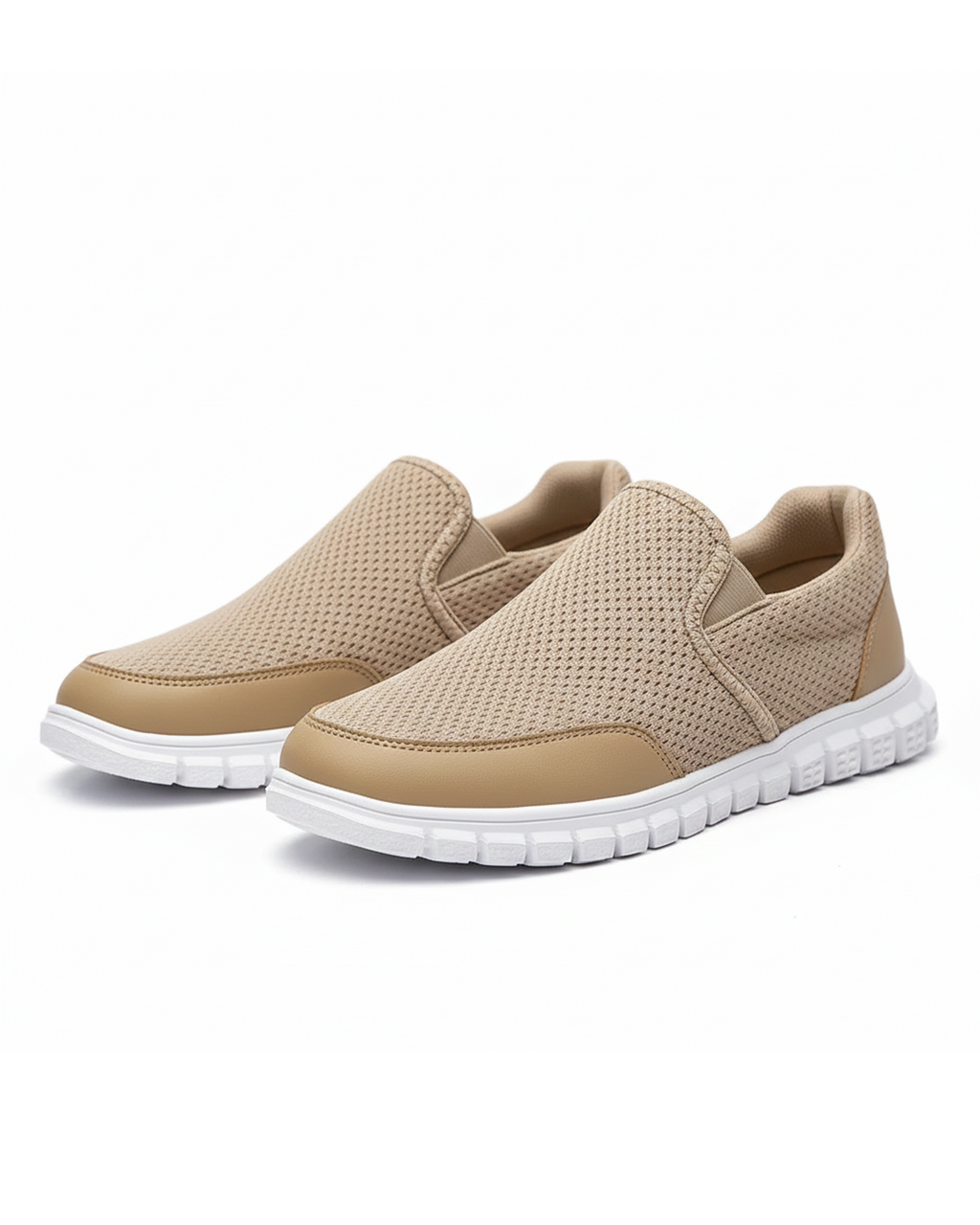 Mesh Knit Slip-On Shoes with Cushioned Sole