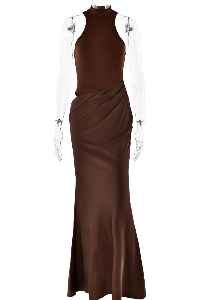Panelled Cut-Out Fitted Dress