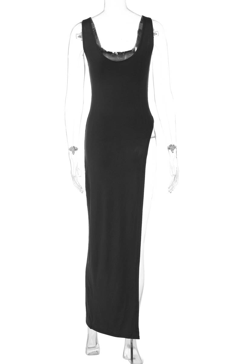 Urban Muse Slit Fitted Dress