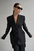 Modern V-Neck Cinched Spring Blazer