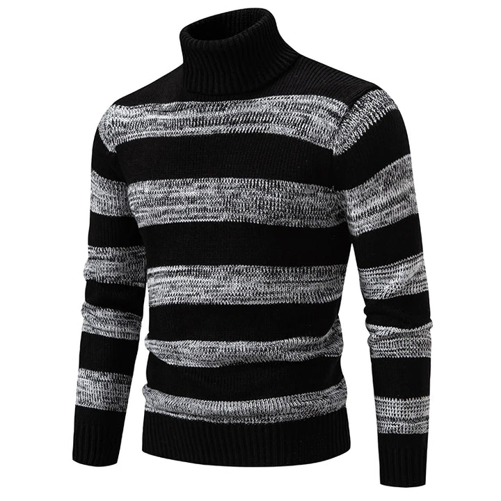 Knit Sweater with Stand Collar
