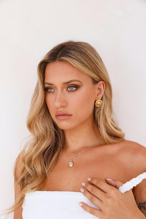 18k Gold Plated Distinctive Pearl Necklace Gold