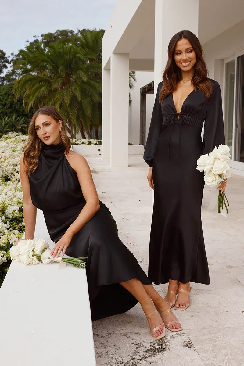 Esther Maxi-Length Dress - Black