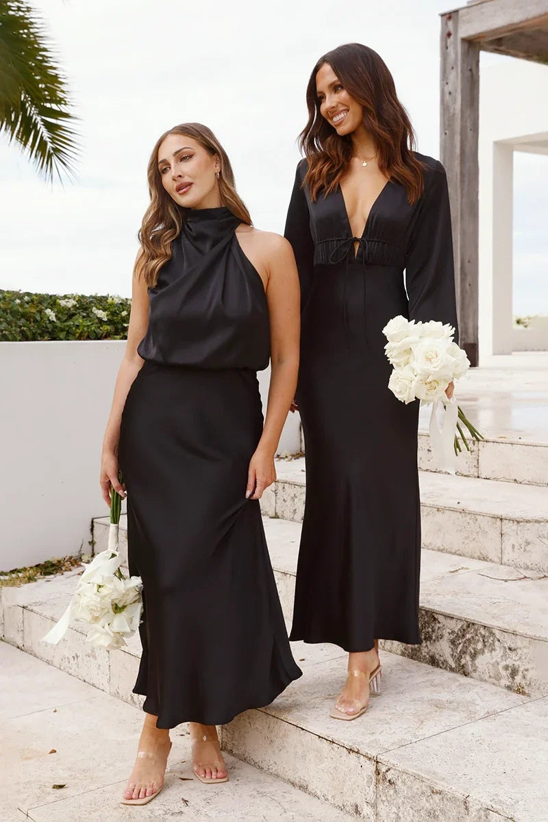 Esther Maxi-Length Dress - Black