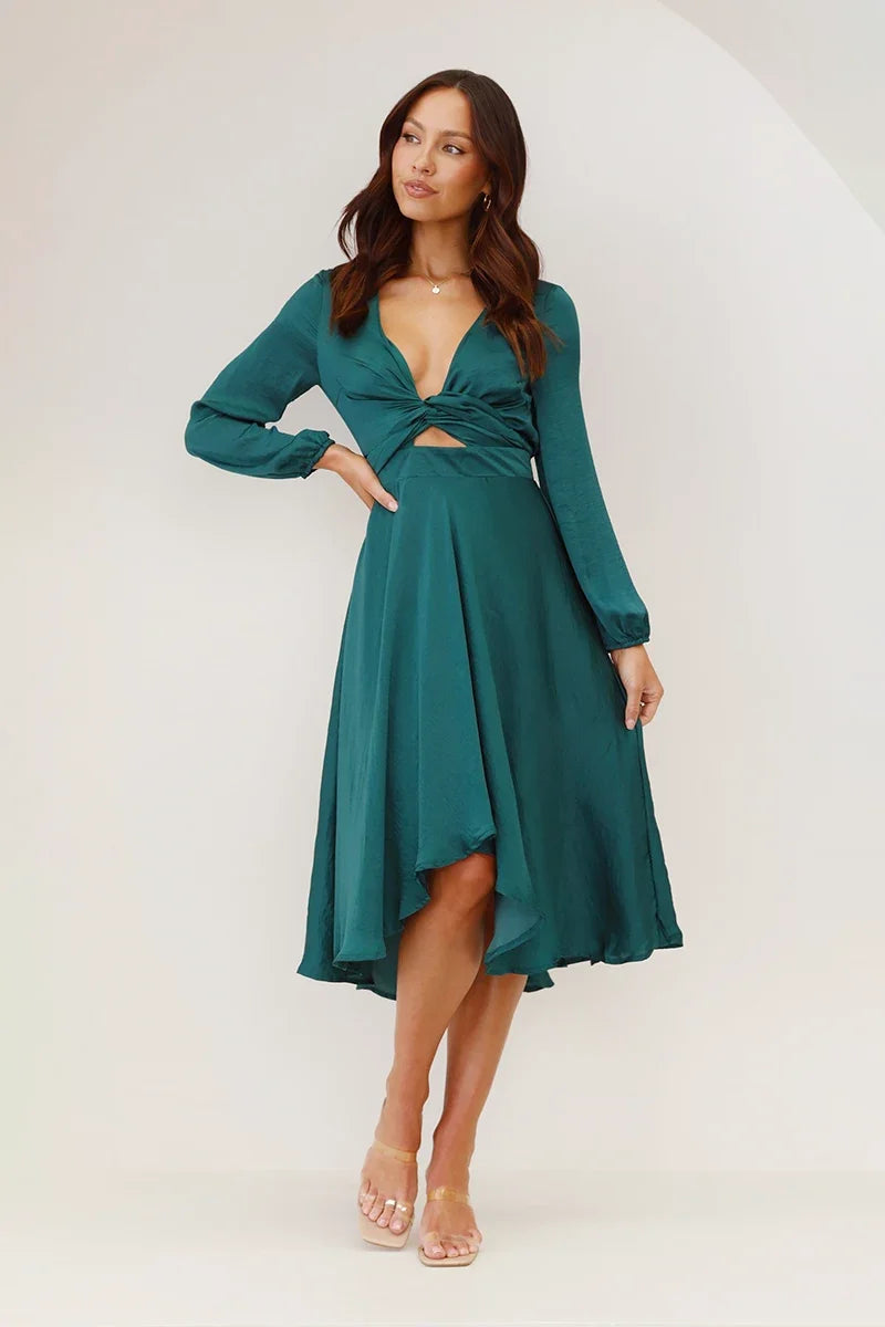 Modern Starry Nights Dress - Emerald