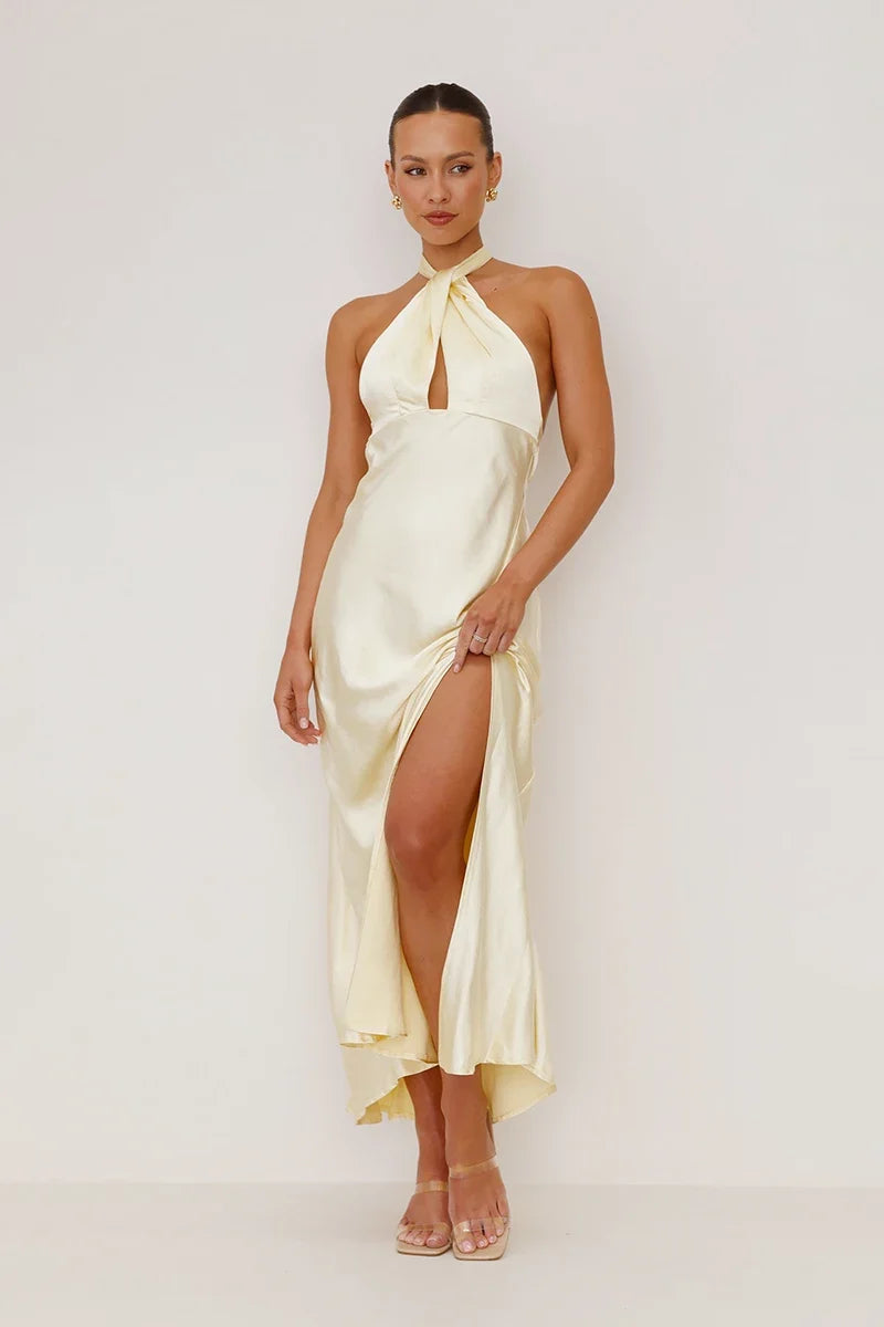 Amalia Maxi-Length Dress - Yellow