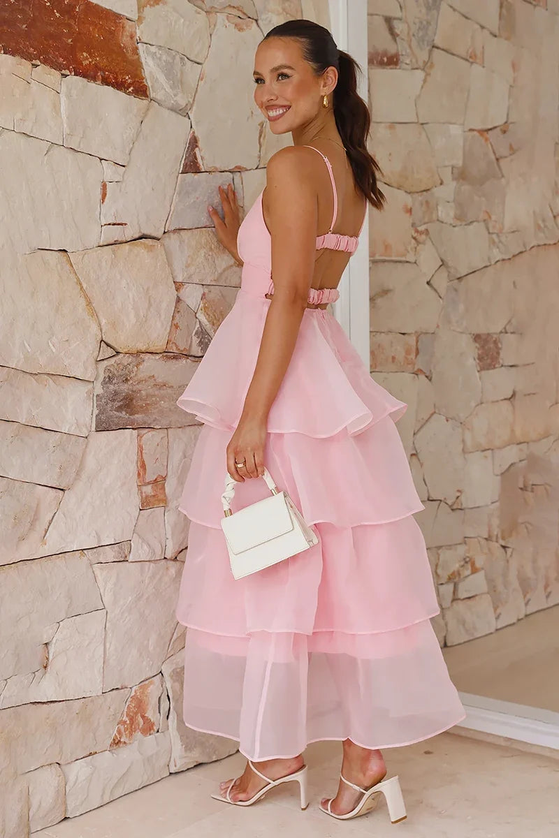 Shayla Maxi-Length Dress - Pink