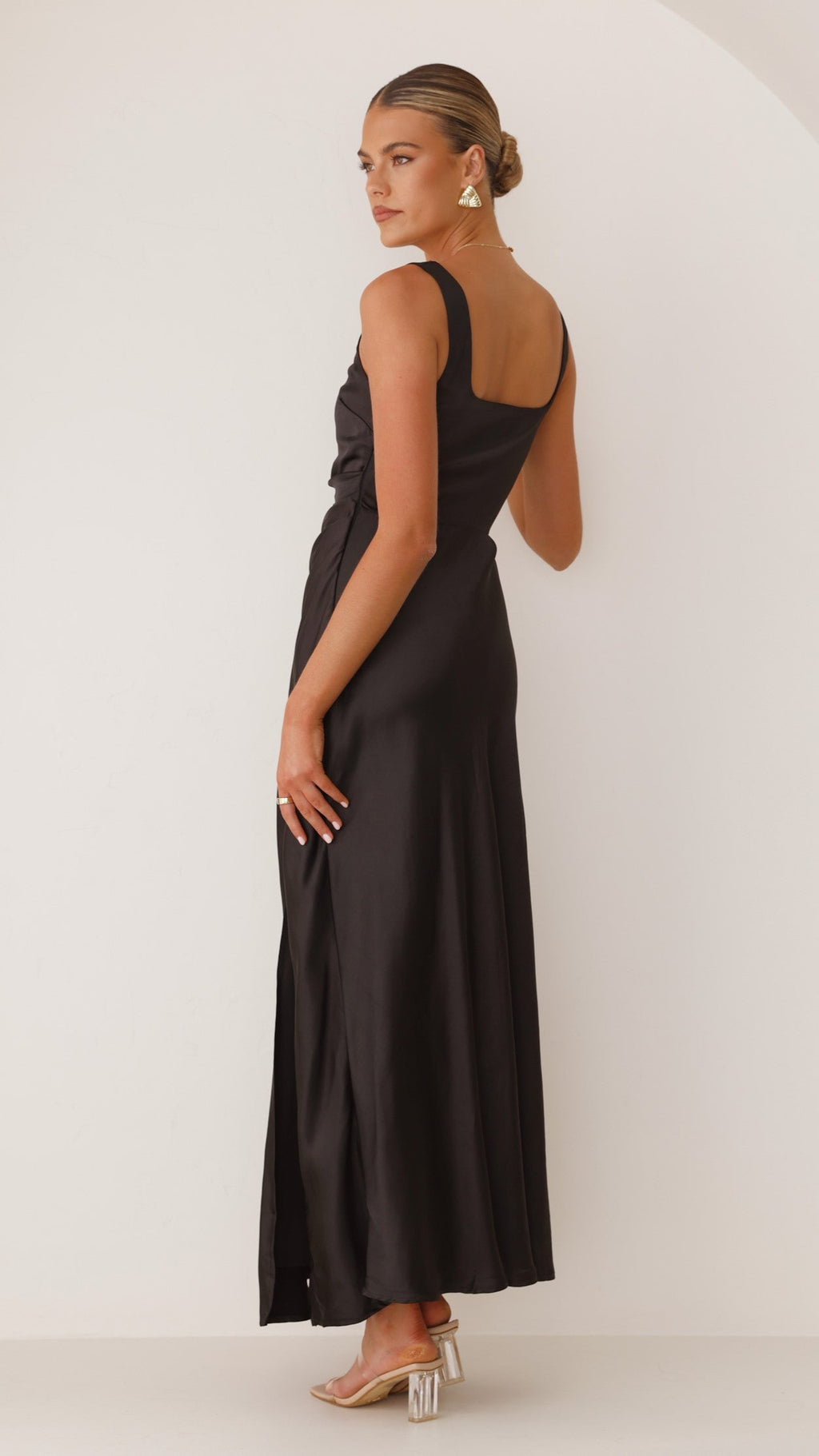 Alaria Maxi-Length Dress - Black