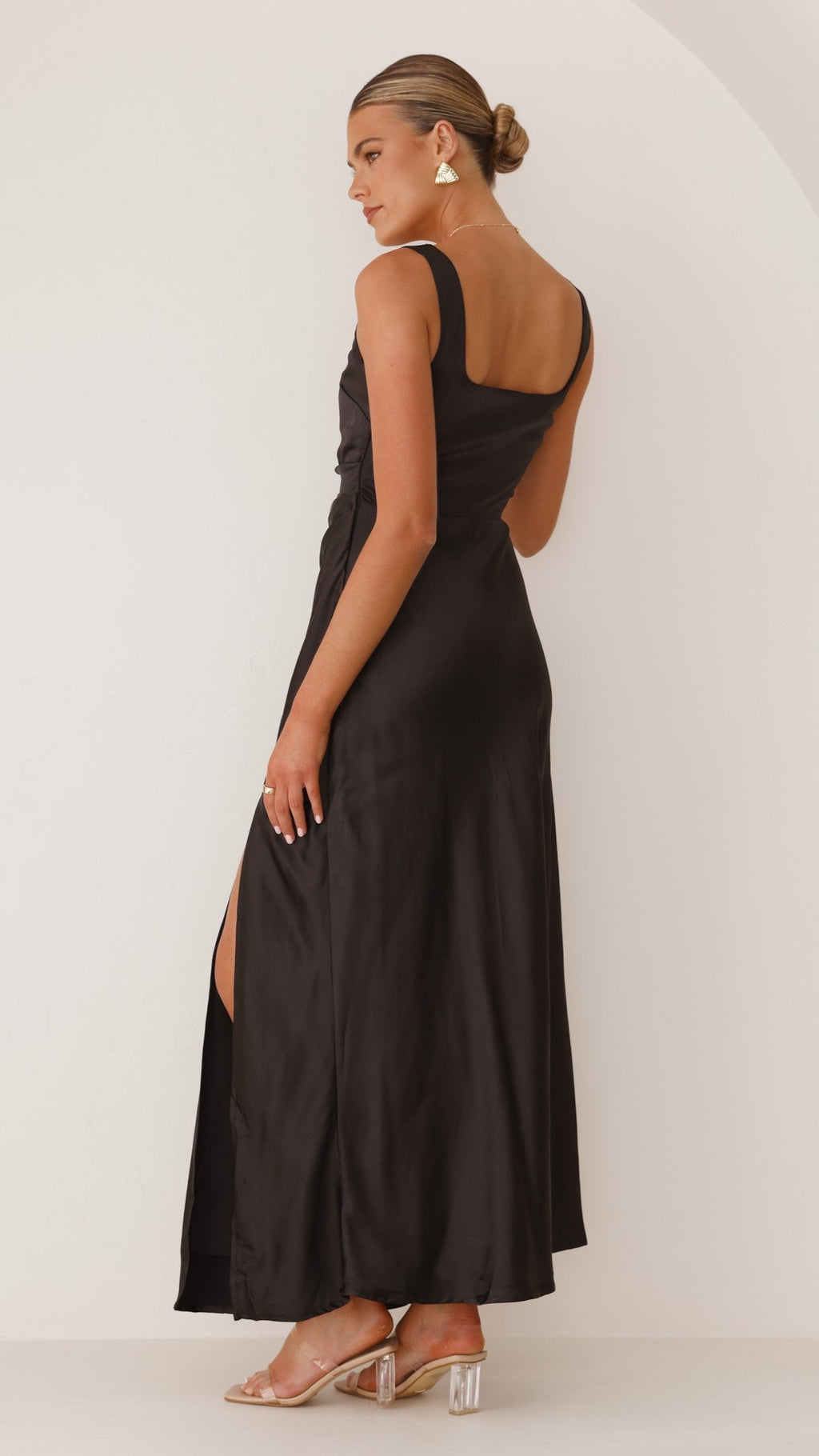 Alaria Maxi-Length Dress - Black