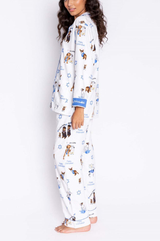 Coordinated Cute Dog Print Pajama Set