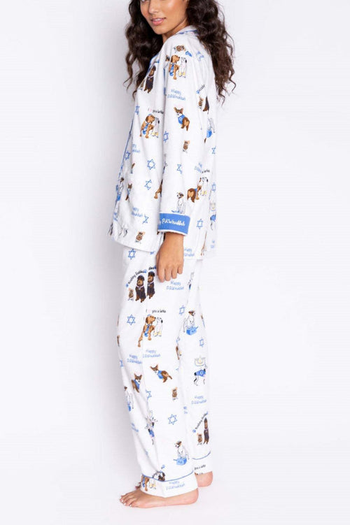 Coordinated Cute Dog Print Pajama Set